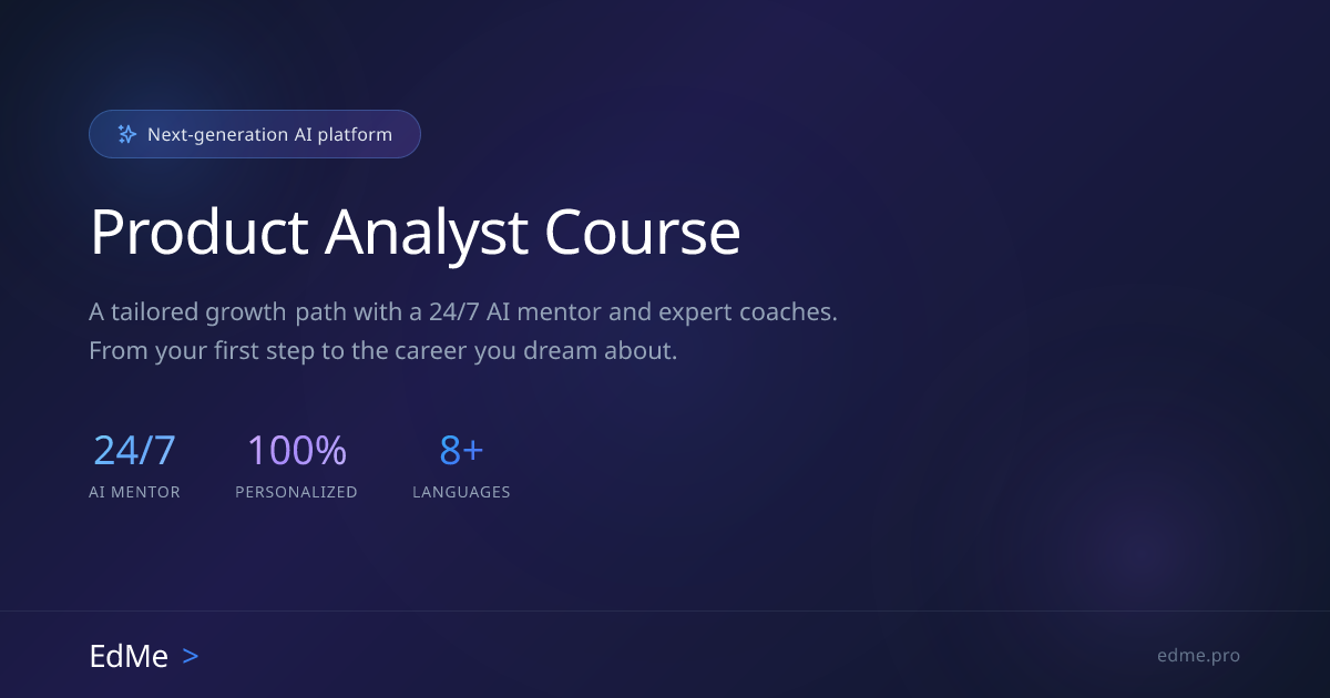 Product Analyst Course from scratch – online AI platform | EdMe